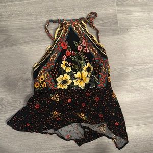 Free People Strappy Open Back Flowy Top